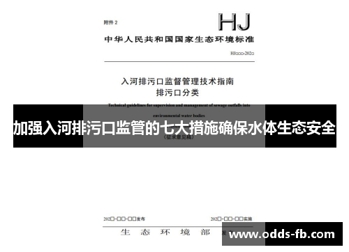 加强入河排污口监管的七大措施确保水体生态安全